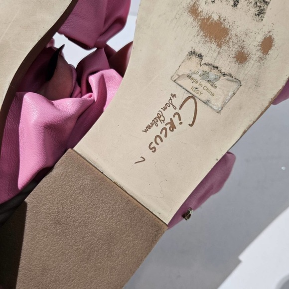 Circus Sam Edelman Iggy Stretch Ruched Slides Sandals 7 Pink Puffy Barbie - Picture 8 of 8